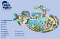 De plattegrond van de Aqua Mundo van de Kempervennen